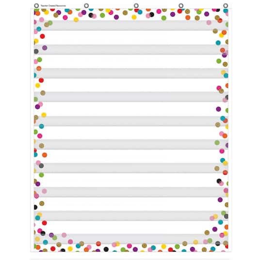 Teacher Created Resources Confetti 10 Pocket Chart